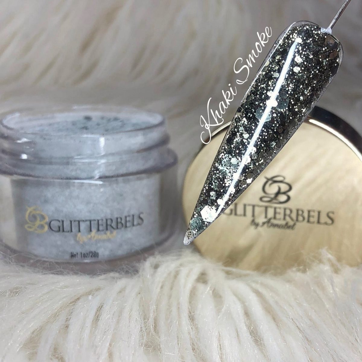 Glitterbels Acrylic Powder 28g -  Khaki smoke