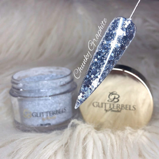 Glitterbels Acrylic Powder 28g -  Chunky graphite