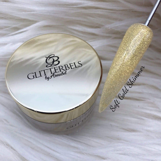 Glitterbels Acrylic Powder 28g - Soft Gold shimmer