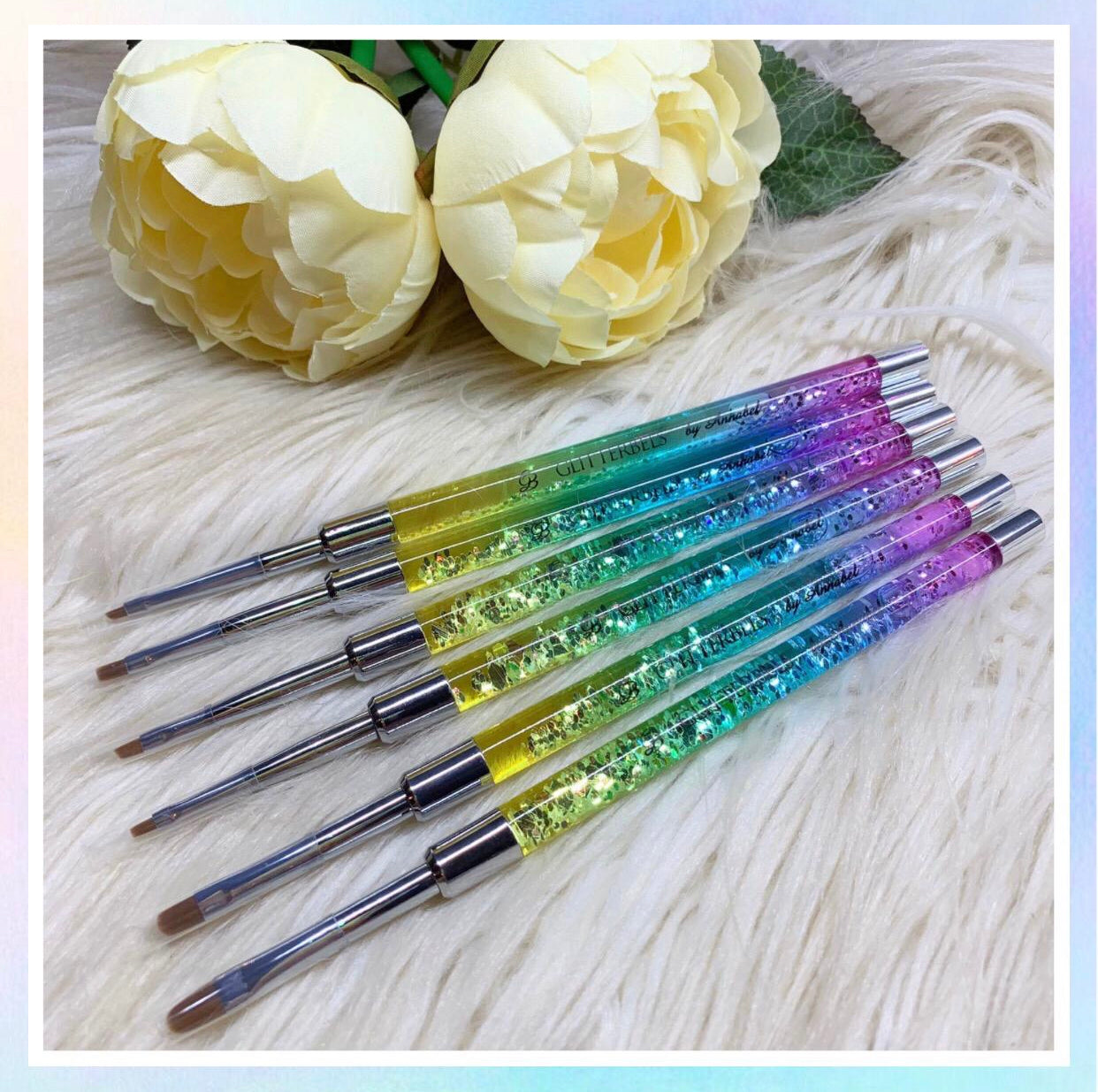 Gel/Art Rainbow Brush Set(6 Brushes)